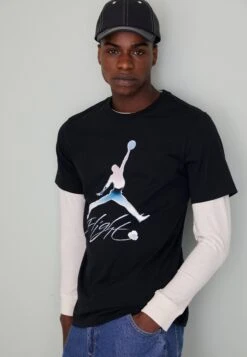 Jordan Brand Graphic Crew - Print T-Shirt - Black