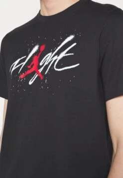 Jordan Brand Crew - Print T-Shirt - Black/White/Gym Red -Jiaxin Sport Shop 02f2e362b4044f18a3d726916734fd99
