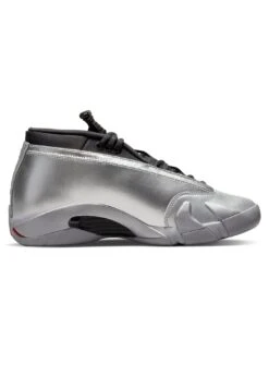 Wmns Air Jordan 14 Retro Low - Trainers - Mtlc Slvr/Fr Rd-Wlf Gry-Black -Jiaxin Sport Shop 04ff632a83d647728230a319f15951af