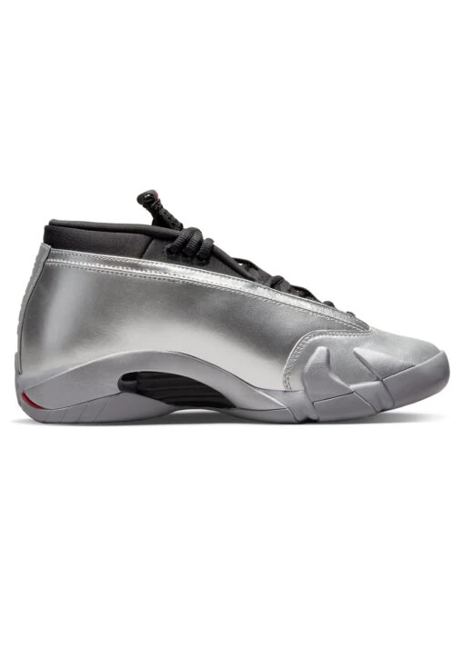 Wmns Air Jordan 14 Retro Low - Trainers - Mtlc Slvr/Fr Rd-Wlf Gry-Black -Jiaxin Sport Shop 04ff632a83d647728230a319f15951af