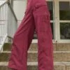 Jordan Utility Pant - Cargo Trousers - Cherrywood Red/Canyon Pink