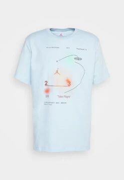 Jordan Print T-Shirt - Ice Blue -Jiaxin Sport Shop 1541c6db6e8848999f5f28365cda0a0d