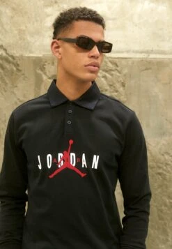 Jordan Rugby - Polo Shirt - Black/Black/Black/(Gym Red)