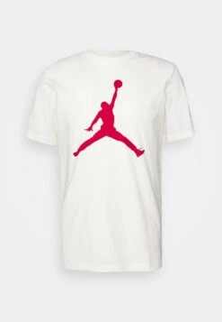 Jordan Jumpman Crew - Print T-Shirt - Sail/Cardinal Red -Jiaxin Sport Shop 1c72f73ad9264168b49fb995f89a0ca2