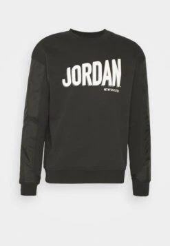 Jordan M J Flt Gfx Flc Crew - Sweatshirt - Black/Phantom/Phantom -Jiaxin Sport Shop 1c73beed95a24720b71d3be8266499f9