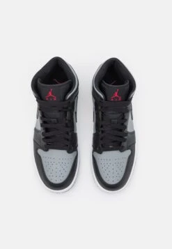 Air Jordan 1 Mid - High-Top Trainers - Black/Gym Red/Particle Grey/White -Jiaxin Sport Shop 21f07e04648d45c38004cd91bd127c5b