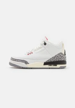 Jordan Air 3 Retro Unisex - Basketball Shoes - Summit White/Fire Red/Black/Cement Grey