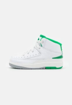 Jordan 2 Retro Unisex - Basketball Shoes - White/Lucky Green/Sail/Light Steel Grey