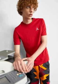 Jordan Brand Crew - Print T-Shirt - Gym Red/Baltic Blue/White