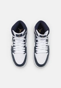 Air Jordan 1 Mid - High-Top Trainers - White/Metallic Gol/Obsidian -Jiaxin Sport Shop 2f9eef4cde434754b1bde11dc39e0f2f
