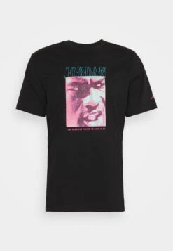 Jordan Brand Crew - Print T-Shirt - Black/Polarized Blue -Jiaxin Sport Shop 30503e770ecd42abbf33bc9799a08600