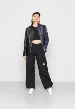Jordan New Classics Top - Bomber Jacket - Black/Cave Purple/Brushed Silver -Jiaxin Sport Shop 32266d39712a4578bec33c4a9cec2075