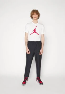 Jordan Jumpman Crew - Print T-Shirt - Sail/Cardinal Red -Jiaxin Sport Shop 32a66223ba7c450387f2b8fea4c09578