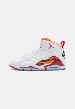 Jordan High-Top Trainers - White/Cardinal Red/Vivid Orange/Black