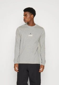 Jordan Crew - Long Sleeved Top - Carbon Heather/Black -Jiaxin Sport Shop 5072d952d1e54cd0b62786aac7b4c9dd