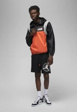 Jordan Hooded - Windbreaker - Black/Rush Orange/Phantom/(Phantom)