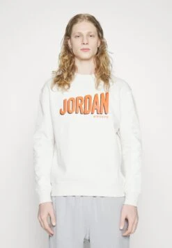 Jordan M J Flt Gfx Flc Crew - Sweatshirt - Phantom/Rush Orange/Black -Jiaxin Sport Shop 5bd2ade61ee444bc901bd13ae62671e2