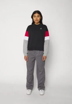 Jordan Crew - Sweatshirt - Black/Grey Heather/White -Jiaxin Sport Shop 5cbf08513363472f9475934139d5a14c