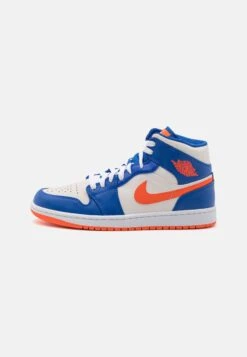 Air Jordan 1 Mid Wht - High-Top Trainers - Game Royal/Phantom White/Rush Orange