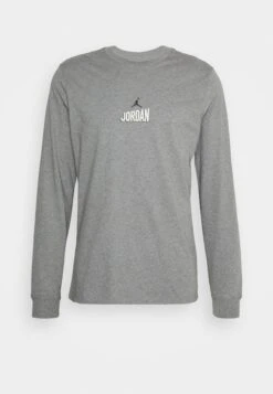 Jordan Crew - Long Sleeved Top - Carbon Heather/Black -Jiaxin Sport Shop 64792f8b3a5c4b38ae9fbc3f8d40dc6c