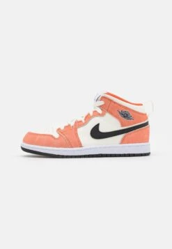 Jordan 1 Mid Se Unisex - Basketball Shoes - Team Orange/Black/Sail/White