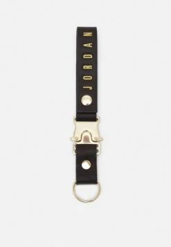 Jordan Luxe Lanyard - Keyring - Black/Metallic/Goldcolred