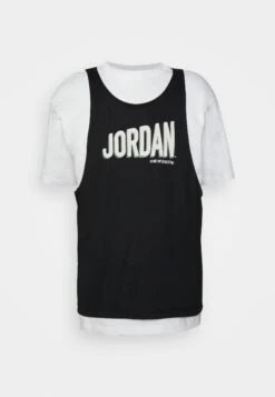 Jordan Print T-Shirt - White/Black -Jiaxin Sport Shop 7112f03f0e5f49d6a26e039875931e10