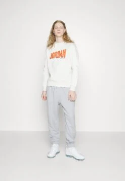 Jordan M J Flt Gfx Flc Crew - Sweatshirt - Phantom/Rush Orange/Black -Jiaxin Sport Shop 7499989b0b4c41be843e4cceb421f6a9