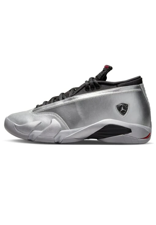 Wmns Air Jordan 14 Retro Low - Trainers - Mtlc Slvr/Fr Rd-Wlf Gry-Black -Jiaxin Sport Shop 74c2e92710634a02a10b09219bbb5e77