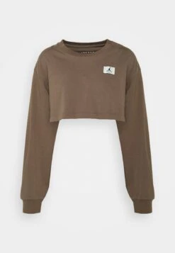 Jordan Crop Tee - Long Sleeved Top - Palomino -Jiaxin Sport Shop 782b1d508e8743a989ac68cd47a49091