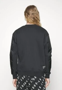 Jordan M J Flt Gfx Flc Crew - Sweatshirt - Black/Phantom/Phantom -Jiaxin Sport Shop 8295a78858f04be297cc2794c5a7908a