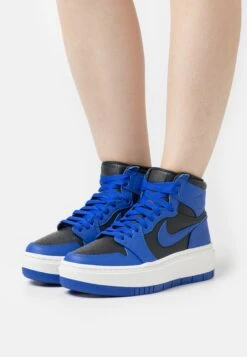 Air Jordan 1 Elevate Mid - High-Top Trainers - Dark Ash/Sail/Hyper Royal