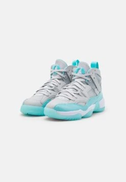 Jordan Wmns Jumpman Two Trey - High-Top Trainers - Neutral Grey/Bleached Aqua/White -Jiaxin Sport Shop 924de6e6584f47308bd658598487ab59