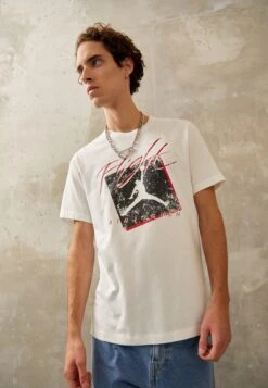 Jordan Brand Crew - Print T-Shirt - White/Black