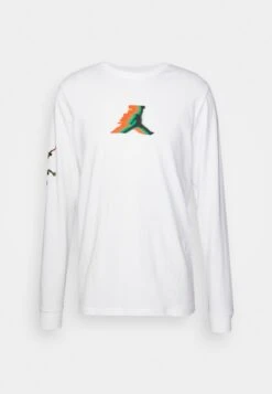 Jordan Brand Crew - Long Sleeved Top - White/Black -Jiaxin Sport Shop 967703de26054469aee78e3720ddebd3