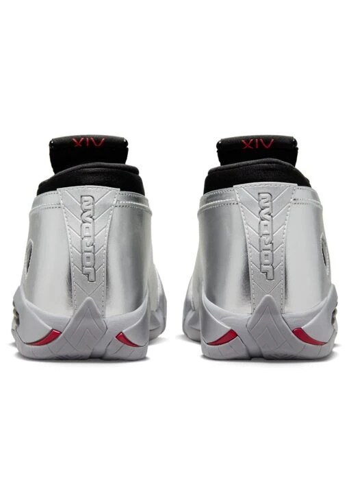 Wmns Air Jordan 14 Retro Low - Trainers - Mtlc Slvr/Fr Rd-Wlf Gry-Black -Jiaxin Sport Shop 97a930fdffa340dbb996b5761eb6a1e5