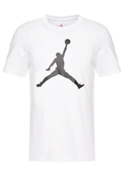 Jordan Jumpman Crew - Print T-Shirt - White/Black -Jiaxin Sport Shop 9b2748c14adf474080d138f97f4e6673