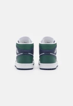 Wmns Air Jordan 1 Mid Se Tt - High-Top Trainers - Noble Green/Midnight Navy/White -Jiaxin Sport Shop 9c32b34592014e8385a6bed1b7c05913
