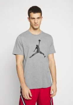 Jordan Jumpman Crew - Print T-Shirt - Carbon Heather/Black