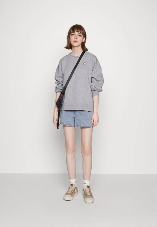 Jordan W J Brkln Flc Crew - Sweatshirt - Dark Grey Heather/White -Jiaxin Sport Shop a9e9adbf38764f3199e26d382188778d scaled
