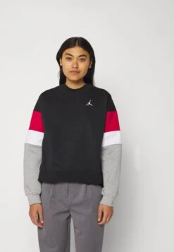 Jordan Crew - Sweatshirt - Black/Grey Heather/White -Jiaxin Sport Shop b5363a6a178f4ee0920e2e52d0a1089f