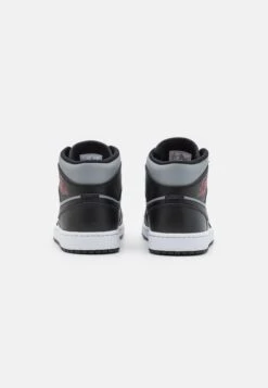 Air Jordan 1 Mid - High-Top Trainers - Black/Gym Red/Particle Grey/White -Jiaxin Sport Shop d6b5525784fa4c239f3ed03090f9e1dc
