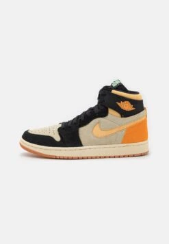 Air Jordan 1 Zoom Cmft- High-Top Trainers - Muslin/Celestial Gold/Black/Vivid Orange/Sail