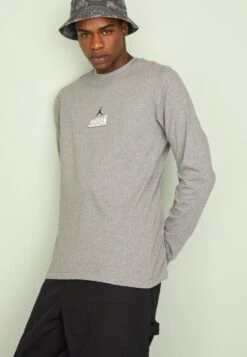 Jordan Crew - Long Sleeved Top - Carbon Heather/Black