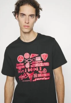 Jordan Brand Crew - Print T-Shirt - Black/Gym Red -Jiaxin Sport Shop e726cdb1ac9149d2a08d27f24a8f42b2