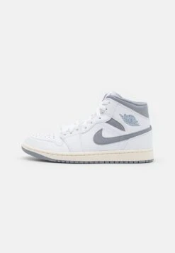 Air Jordan 1 Mid - High-Top Trainers - White/Stealth
