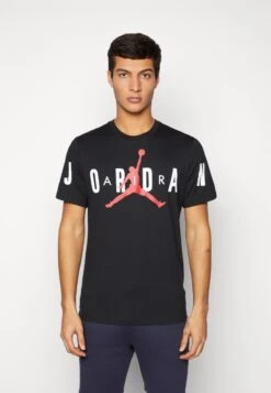 Jordan Air Stretch Crew - Print T-Shirt - Black/White