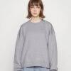 Jordan W J Brkln Flc Crew - Sweatshirt - Dark Grey Heather/White -Jiaxin Sport Shop fad0769e1bea4573b3c80f0695466ada