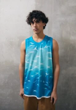 Jordan M J Ess Aop Jersey - Top - Aquatone/White